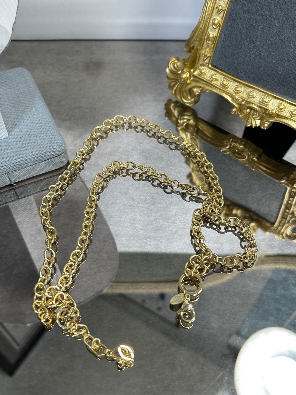 Origami Owl Shiny Gold Link Necklace